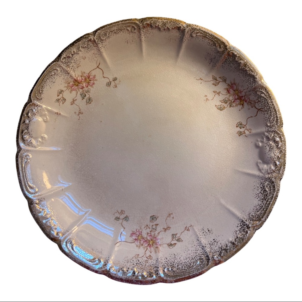 Antique Floral Plate